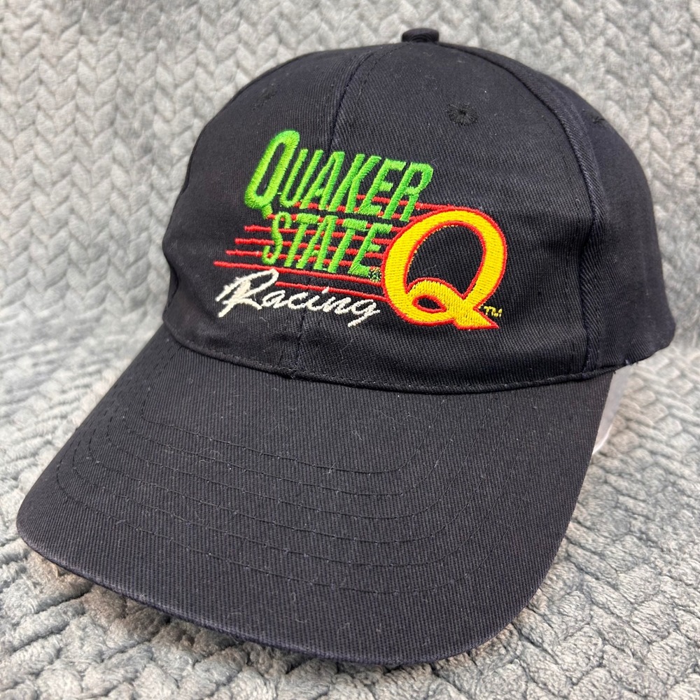 Quaker State Racing Mens Black Quaker State Hat Adjustable Strap OSFM